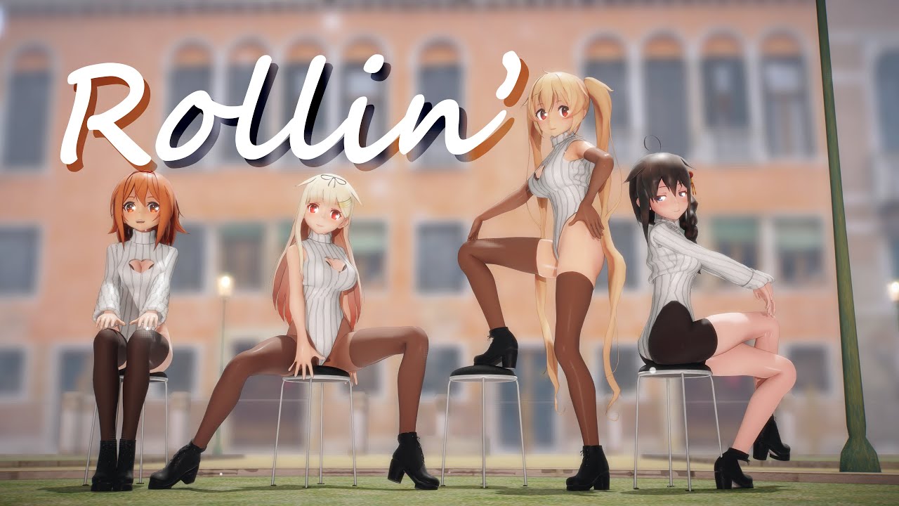 【艦これ】白露型でBrave Girls - Rollin'【4K】【MMD】【カメラ配布/Camera DL】
