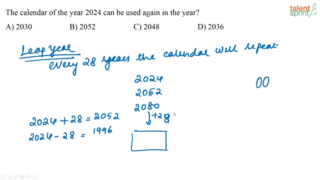 Calendar | Advanced Example - 1 | Reasoning Ability | TalentSprint Aptitude Prep