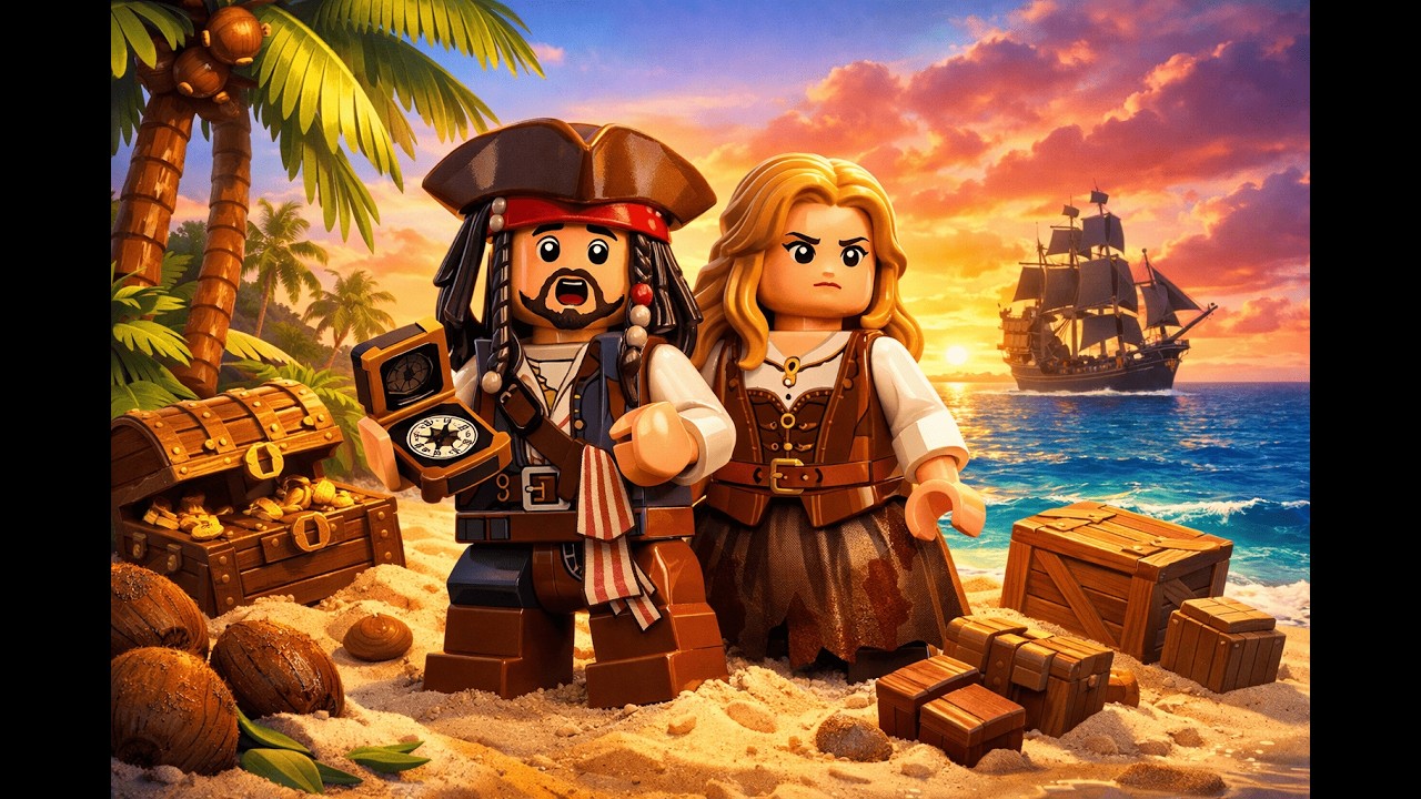 LEGO Pirates of the Caribbean #4 – Jack and Elizabeth Trapped on the Island