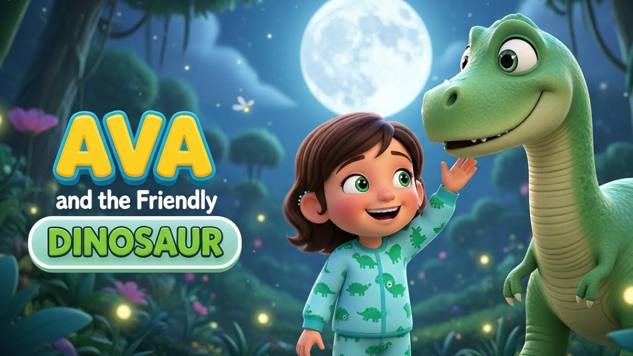 A Gentle bedtime story for kids | Ava and the friendly dinosaur  | Goodnight story for kids |