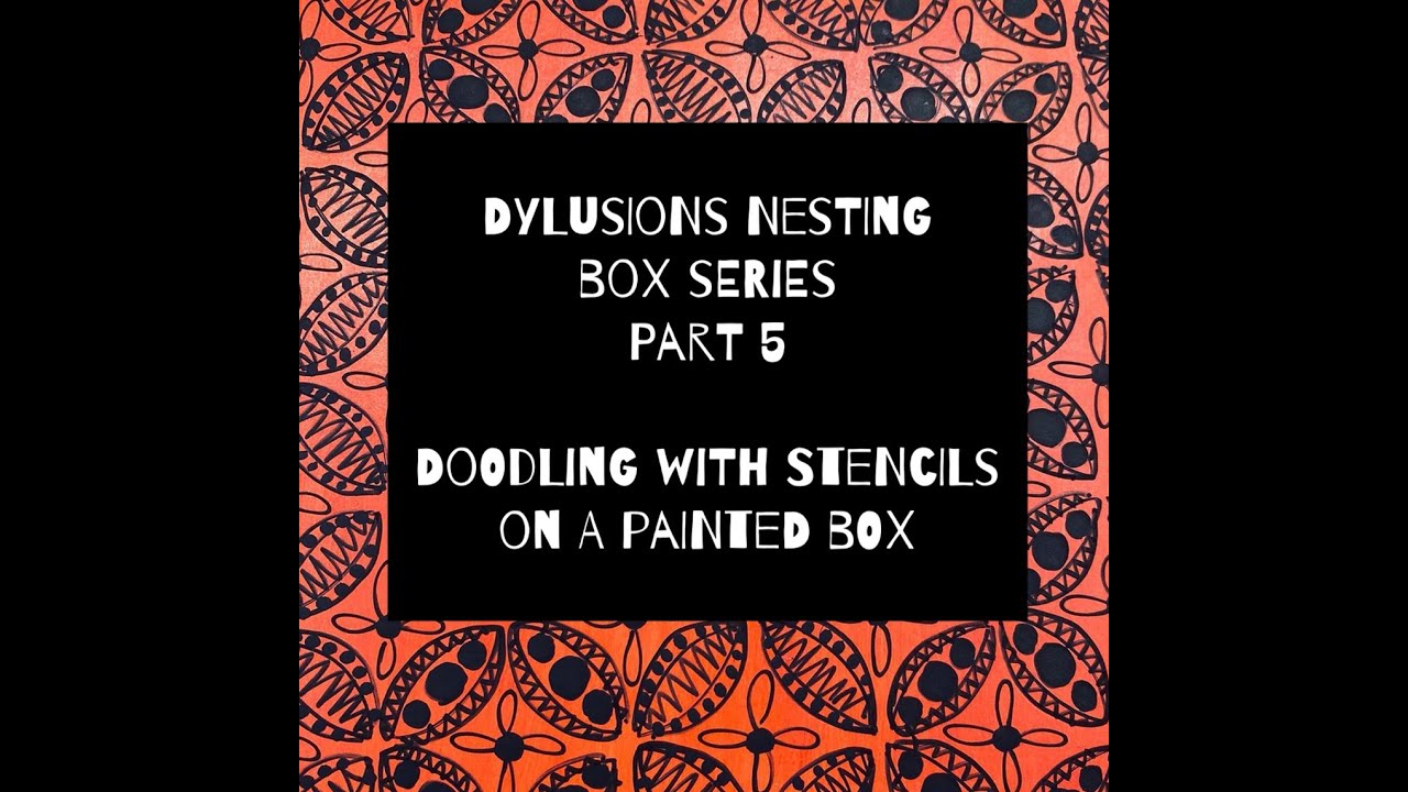 Серия «Скворечники» от Dylusions — Часть 5 — Рисование трафаретами на расписной коробке