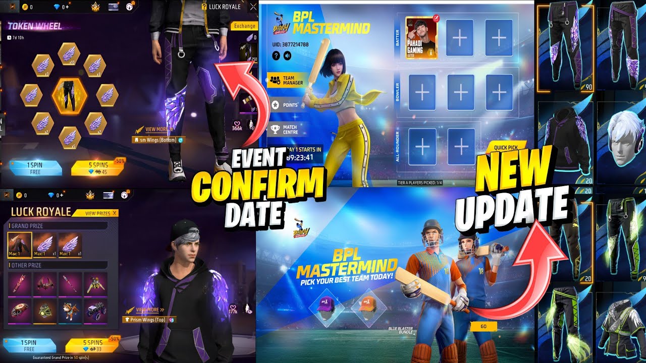 ANGELIC PANT RING CONFIRMED 🤯🥳 ANGELIC ROYALE RETURN + BPL MASTERMIND EVENT FREE FIRE