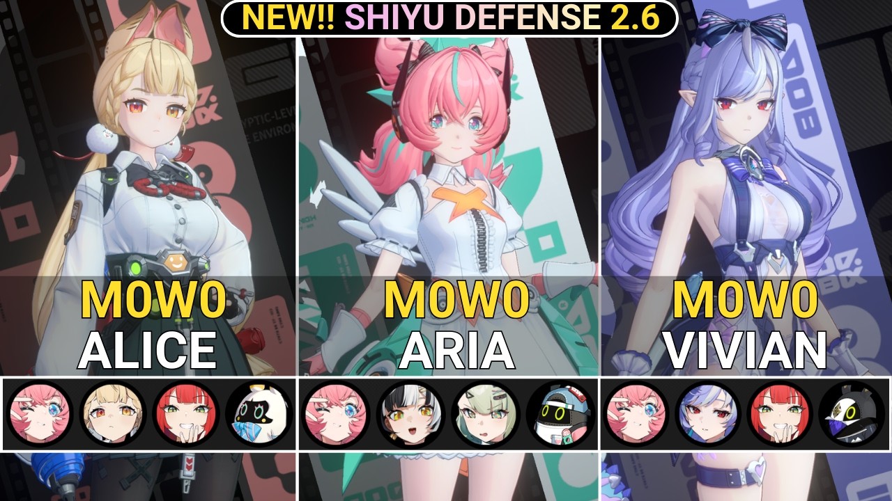 NEW CHARACTER! SHIYU! M0W0 Aria X Alice X Dialyn X Vivian Showcase | NEW! Shiyu Defense ZZZ 2.6