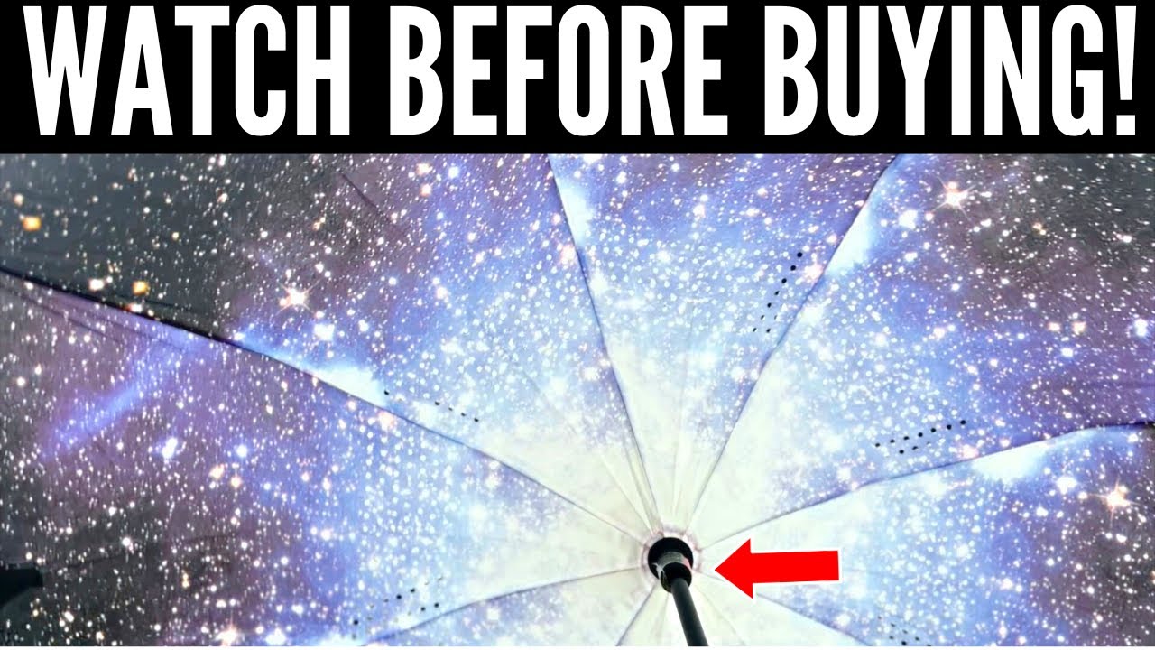 Repel Umbrella Inverted Umbrella for Rain, Starry Night (Review and Demo)
