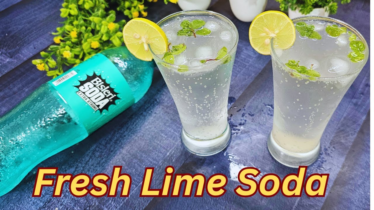 Bisleri Fresh Lemon Soda Recipe | How to make Fresh Lime Soda | Lemon Soda Recipe | Bisleri Soda