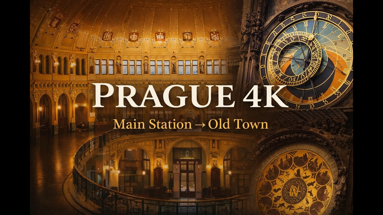 Prague 4K Walking Tour 2026 🇨🇿 | Main Station to Old Town & Lesser Town