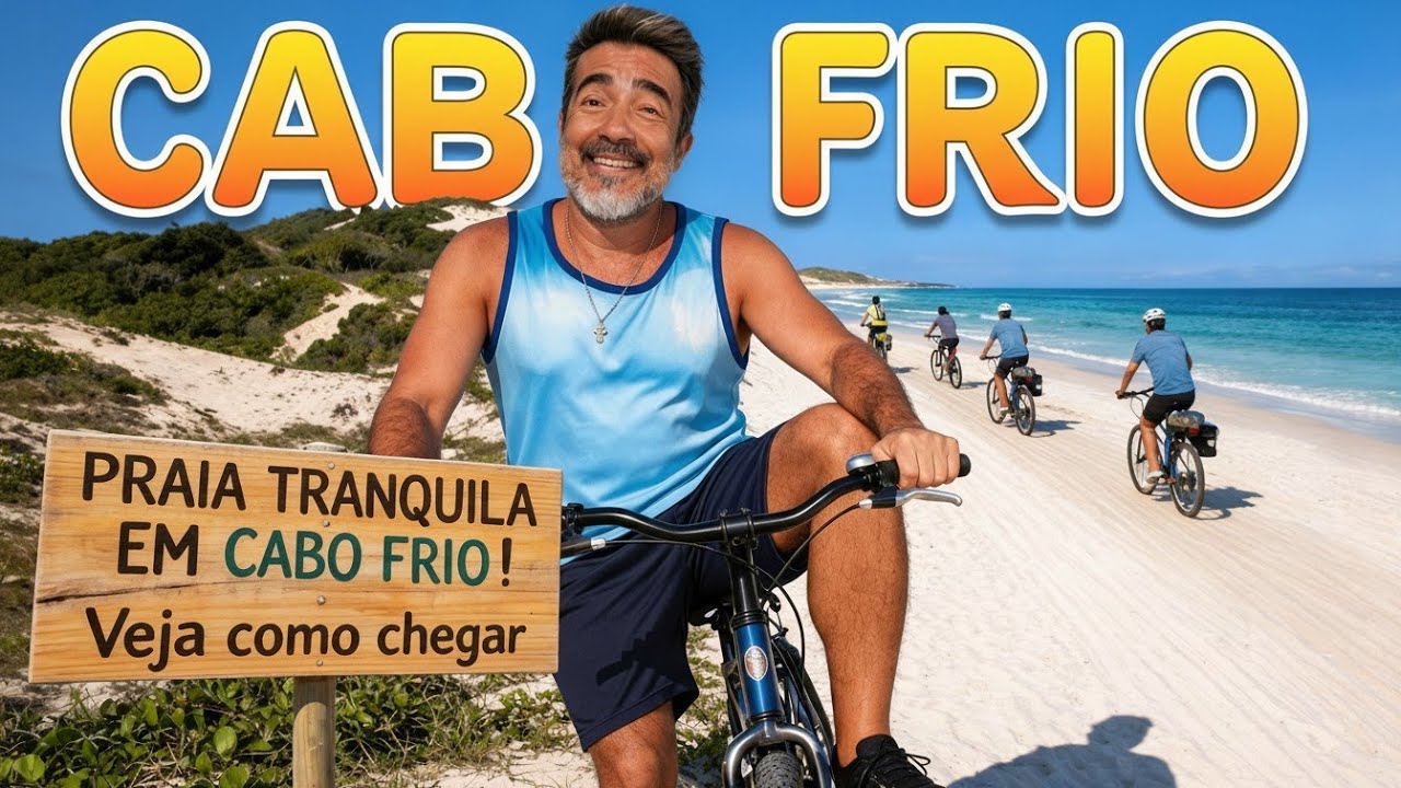 Tranquilidade e Água Cristalina em Cabo Frio. Venha pedalando a este Paraíso que será ainda melhor.