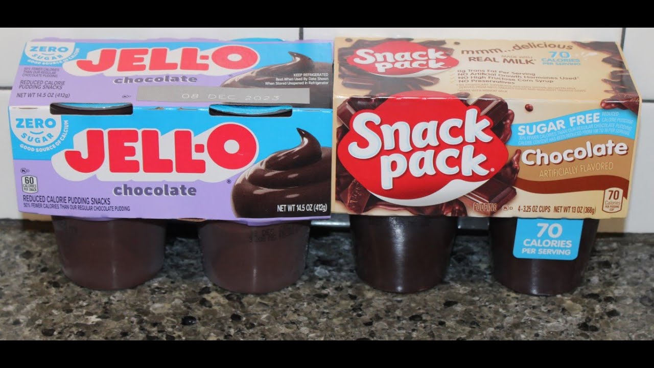 Blind Taste Test: Jell-O Zero Sugar Chocolate Pudding vs Snack Pack Sugar Free Chocolate Pudding