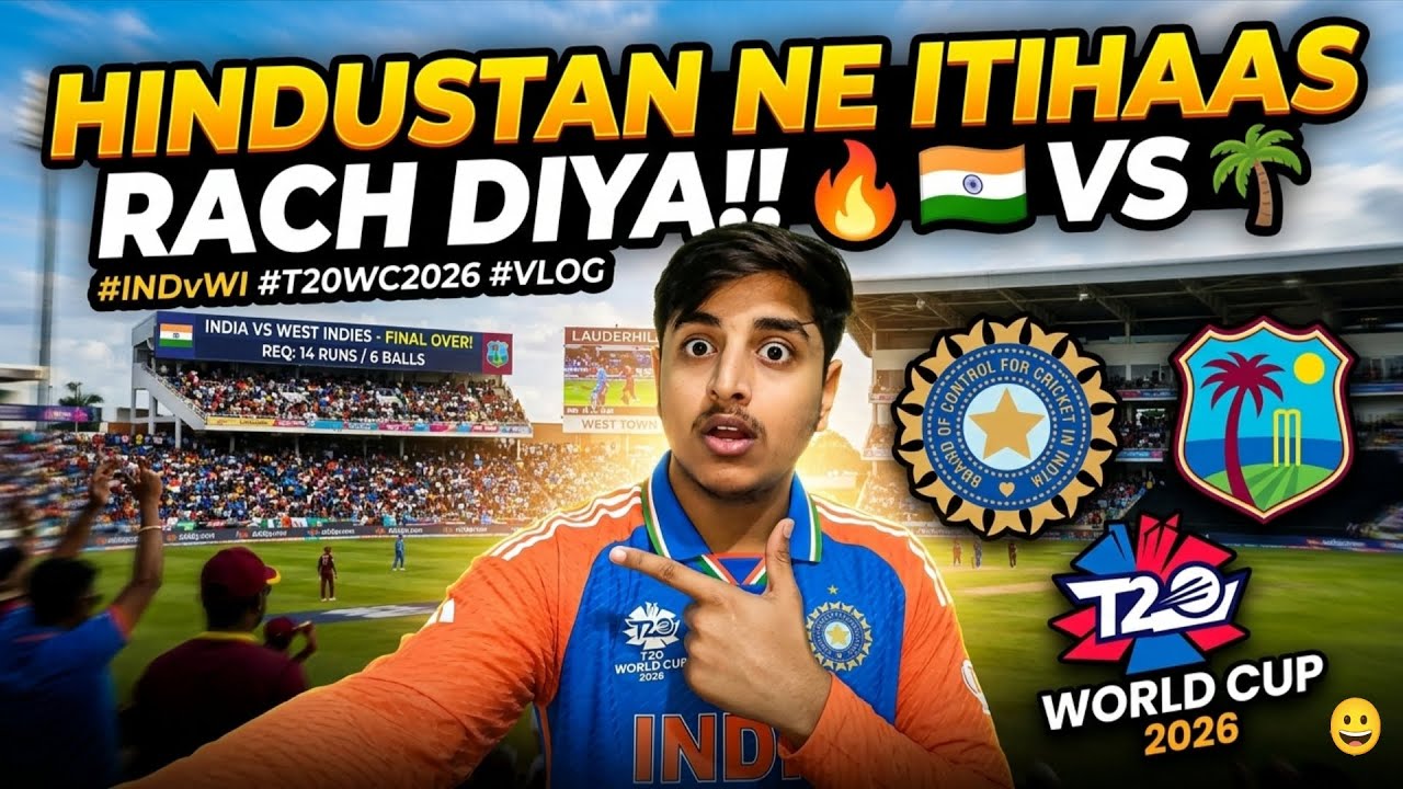 Indian vs WestIndies VLOG T20 World Cup 2026 🏆 #VlogBooster#ViralMindset#IGGrowthHacks#Boostvlog 