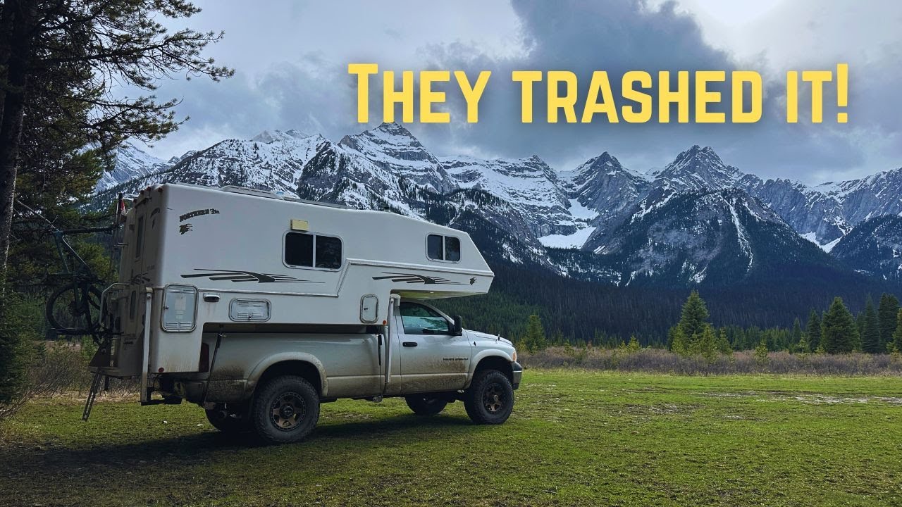 IM SHOCKED To Find What They LEFT! Cozy Rainy Day Of Remote Truck Camper Living