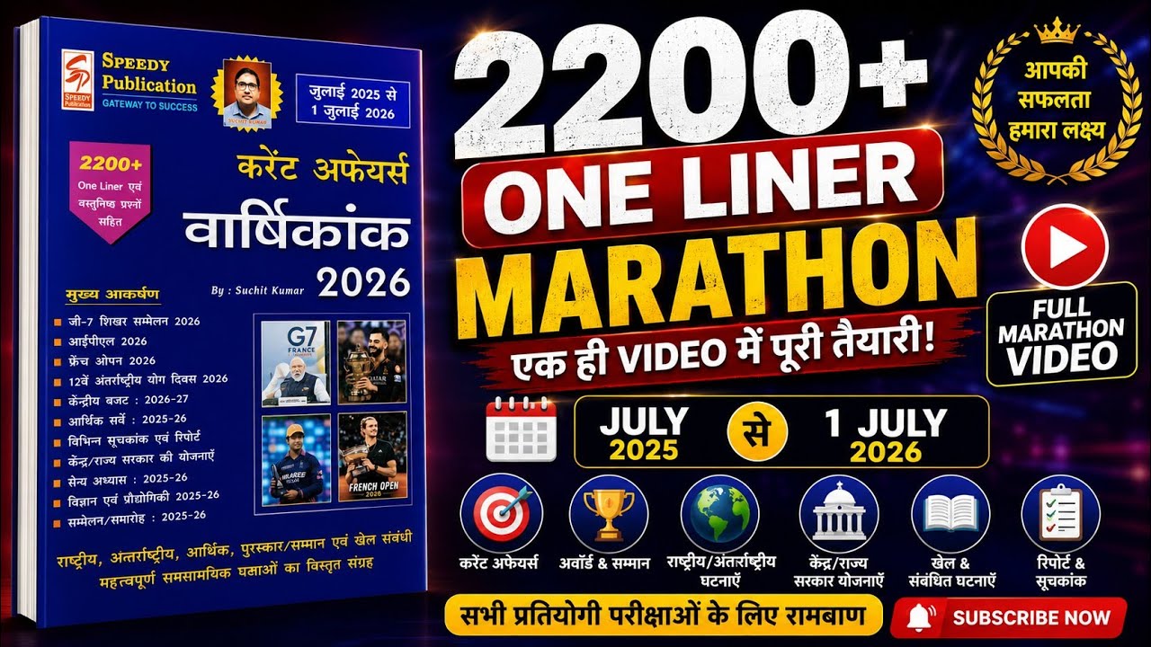 Speedy current Affairs yearly 2026 | current affairs yearly| 2200+ oneliner| mairathan| speedy  