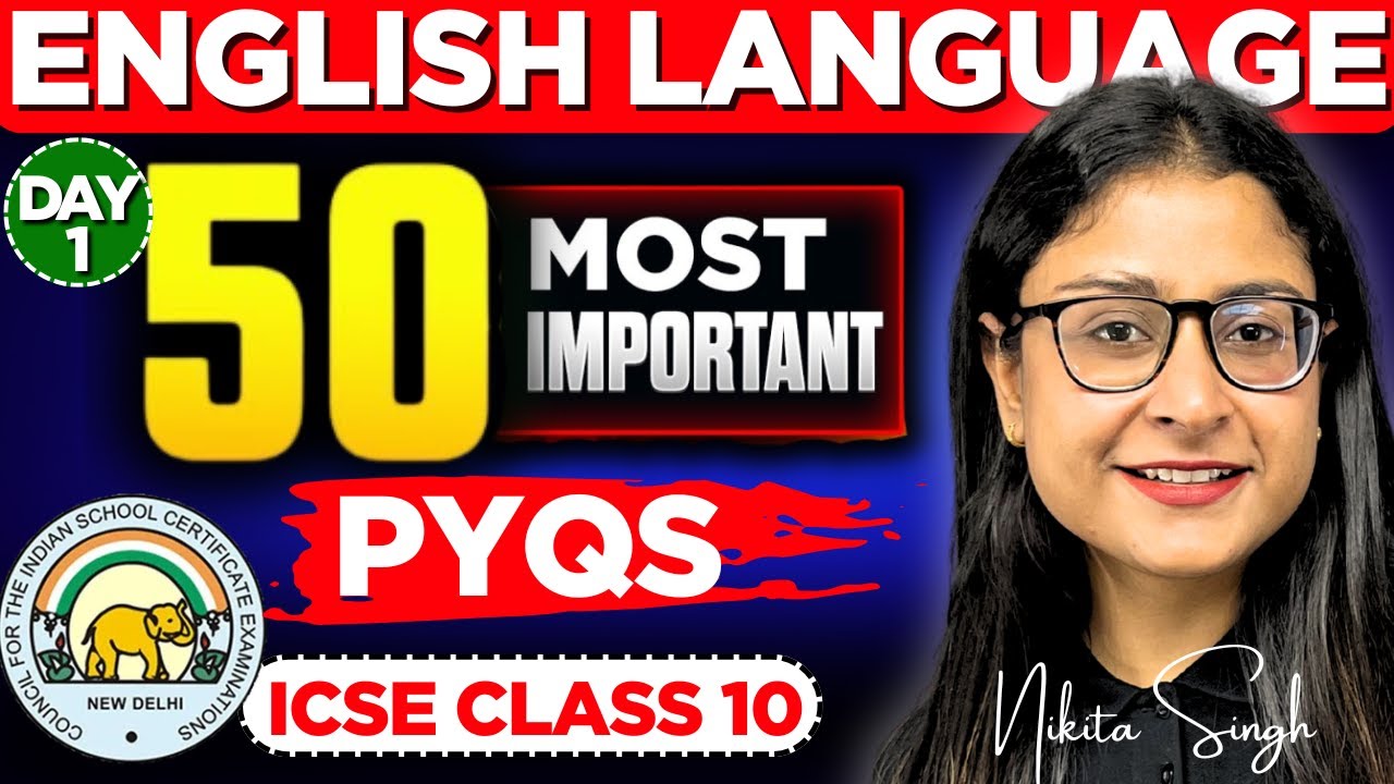 ICSE Class 10 English | Grammar 🔥 Most Important Questions | ICSE 2026 | Nikita Singh