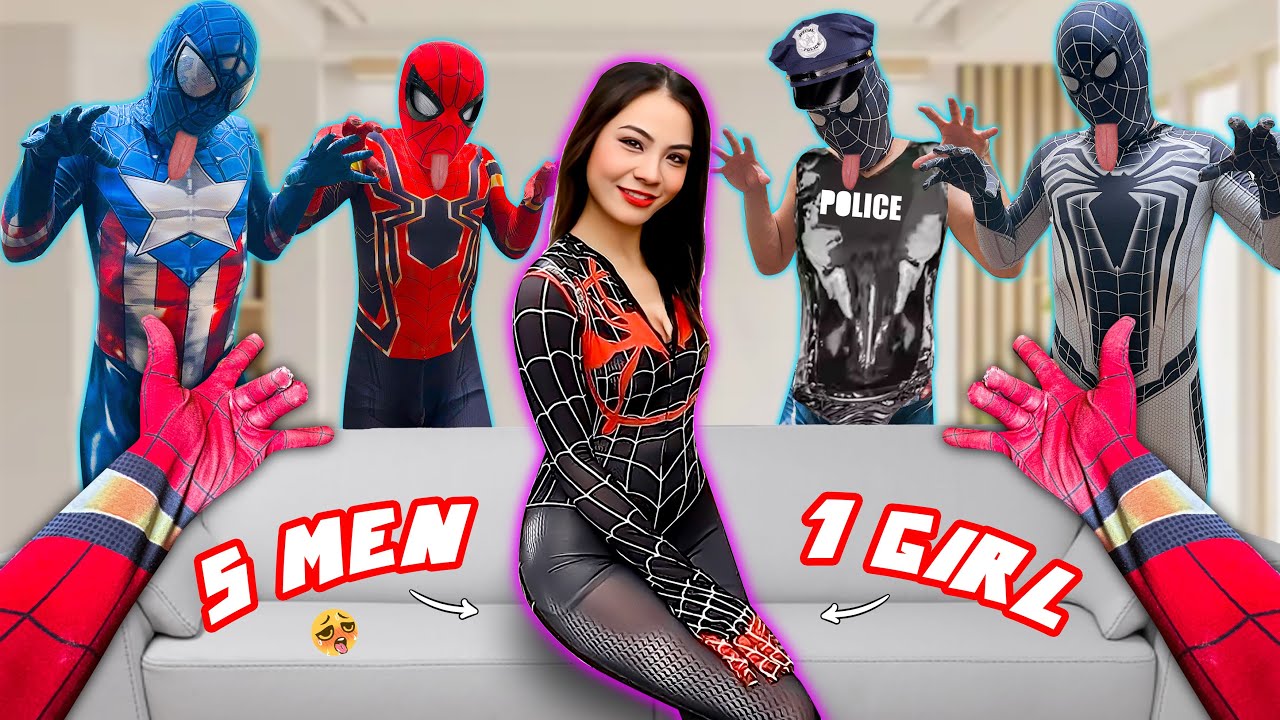 This SPIDER-GIRL hides from me and loves someone else💞(Parkour POV Love Story In Real Life)