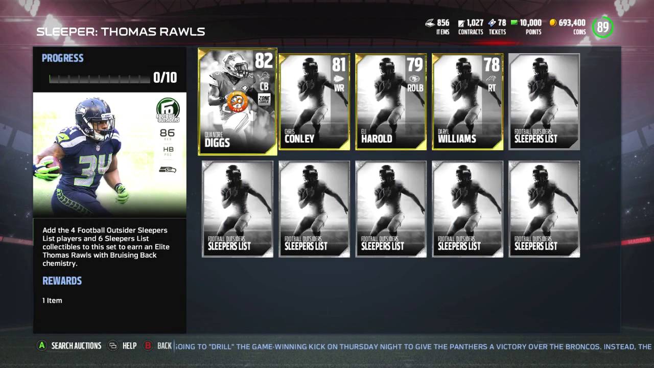 Madden 17 Ultimate Team :: NEW Football Outsiders Thomas Rawls! :: Madden 17 Ultimate Team