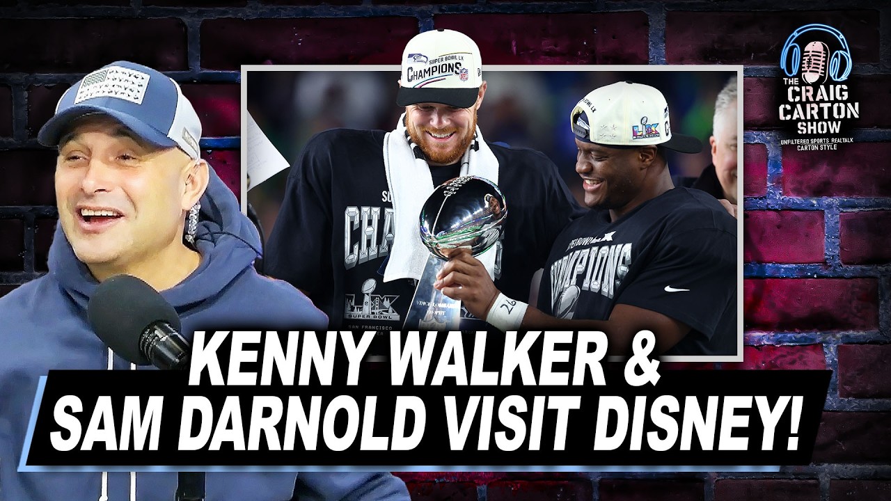 CHAMPS VISIT DISNEY: Sam Darnold Joins Kenny Walker at Disneyland! | The Craig Carton Show