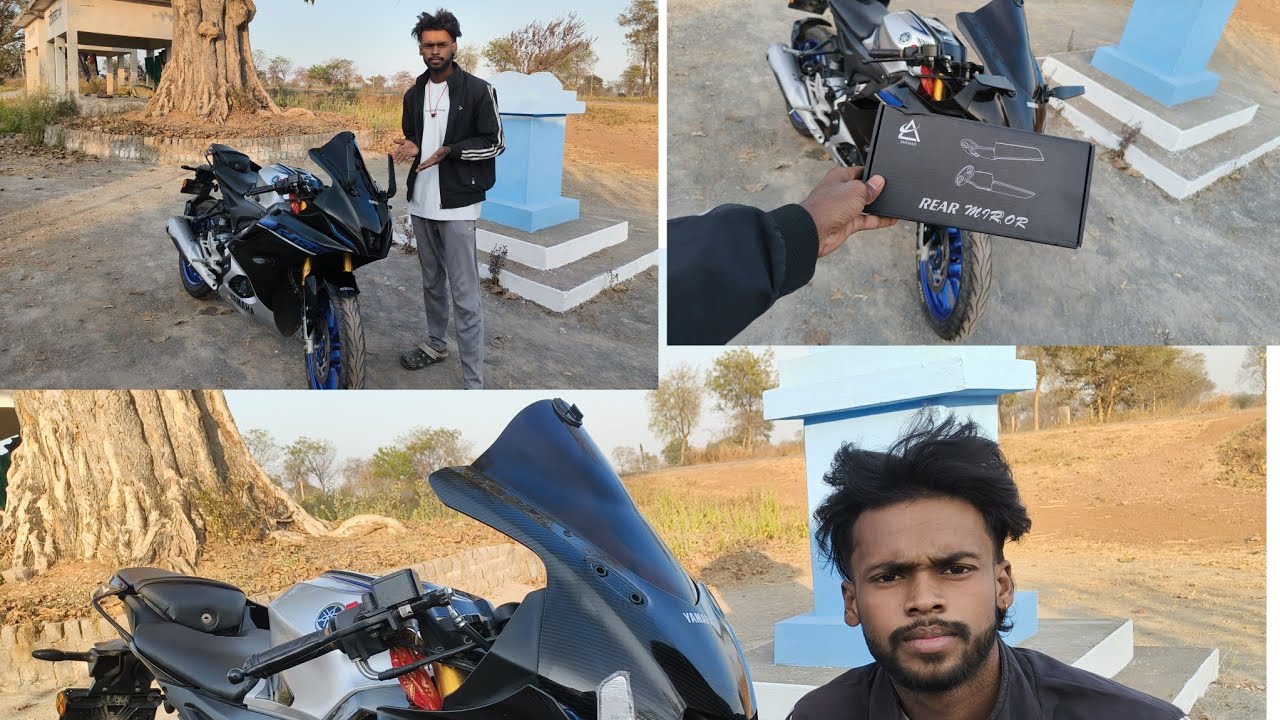Yamaha R15 m H2 mirrors ⚡R15 M modified ....this looks awesome 🏍️⚡#motovlo 