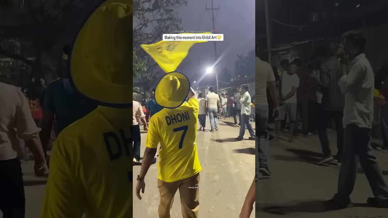 Ghibli art of the memorable moment🫰🏻❤️#ghibli #ytshorts #cskvsrr #cricket #msd #dhoni #csk