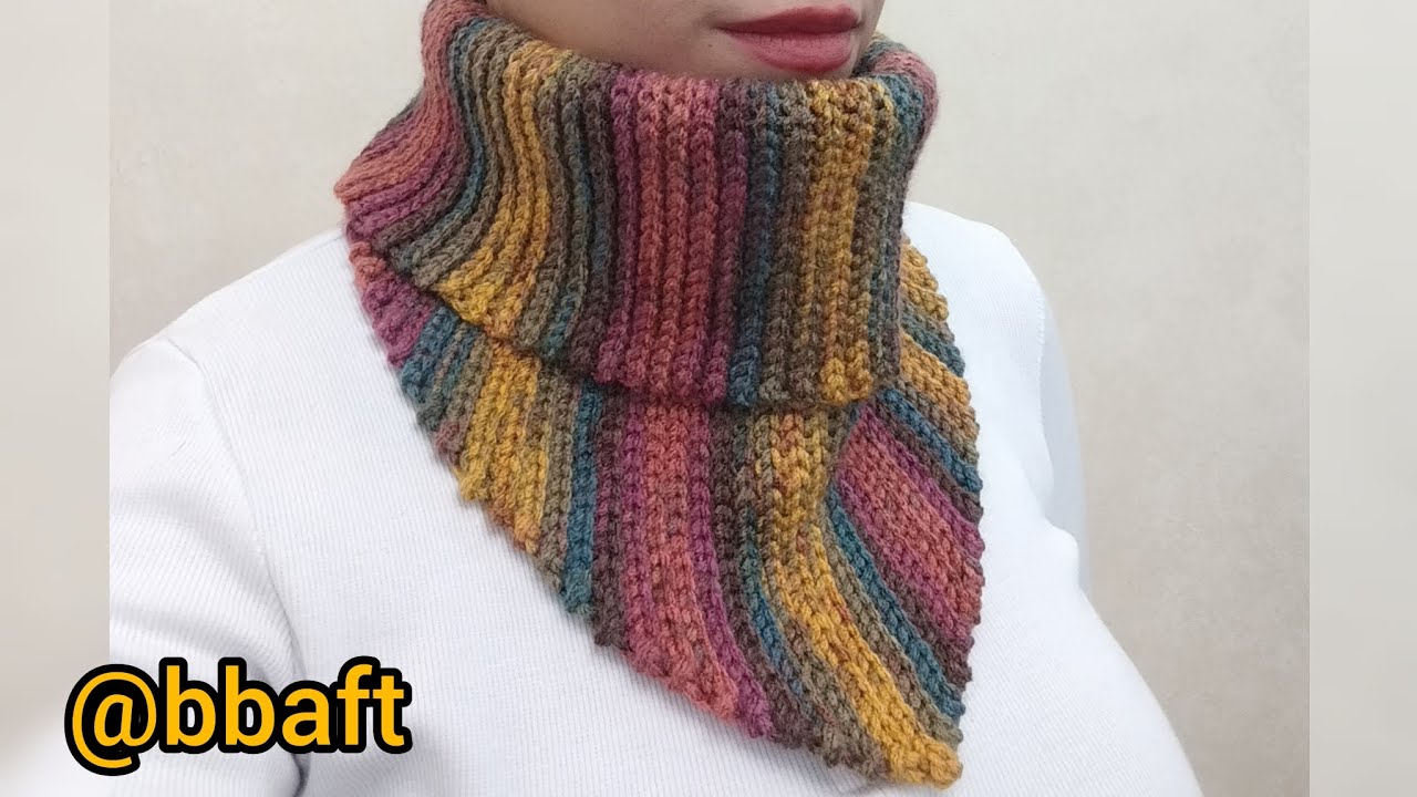 crochetting scarf, شال گردن قلاب بافی، یقه قلاب بافی