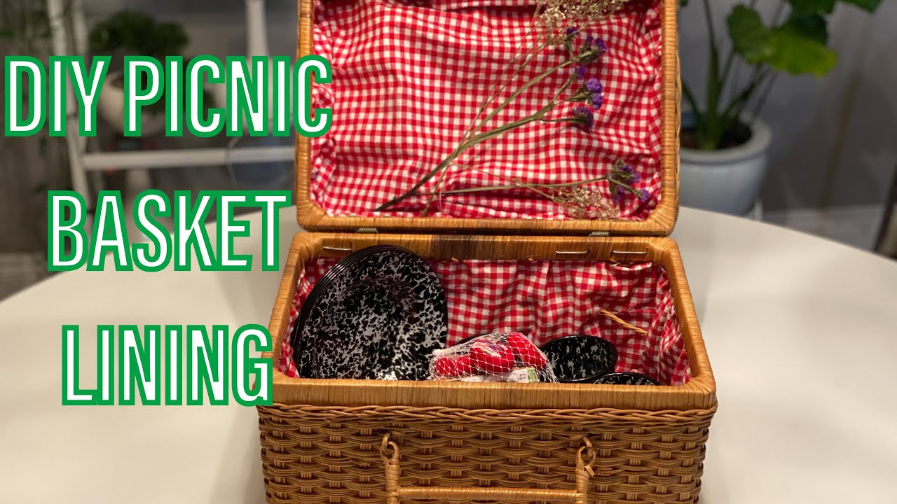 PICNIC BASKET GINGHAM DIY LINING