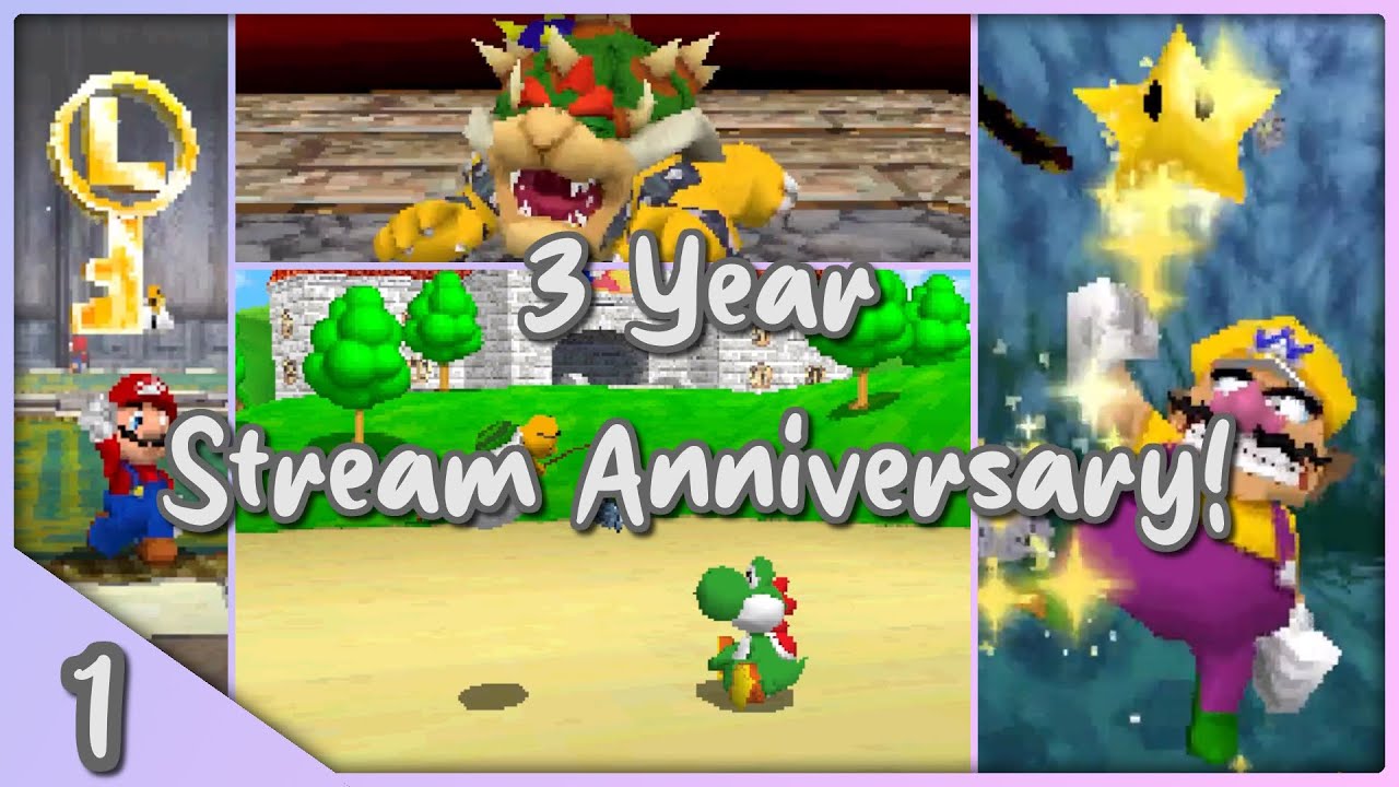 Beating The Entirety Of Super Mario 64 DS In  ̶O̶n̶e̶ Two Sittings For My 3rd Streaming Anniversary!