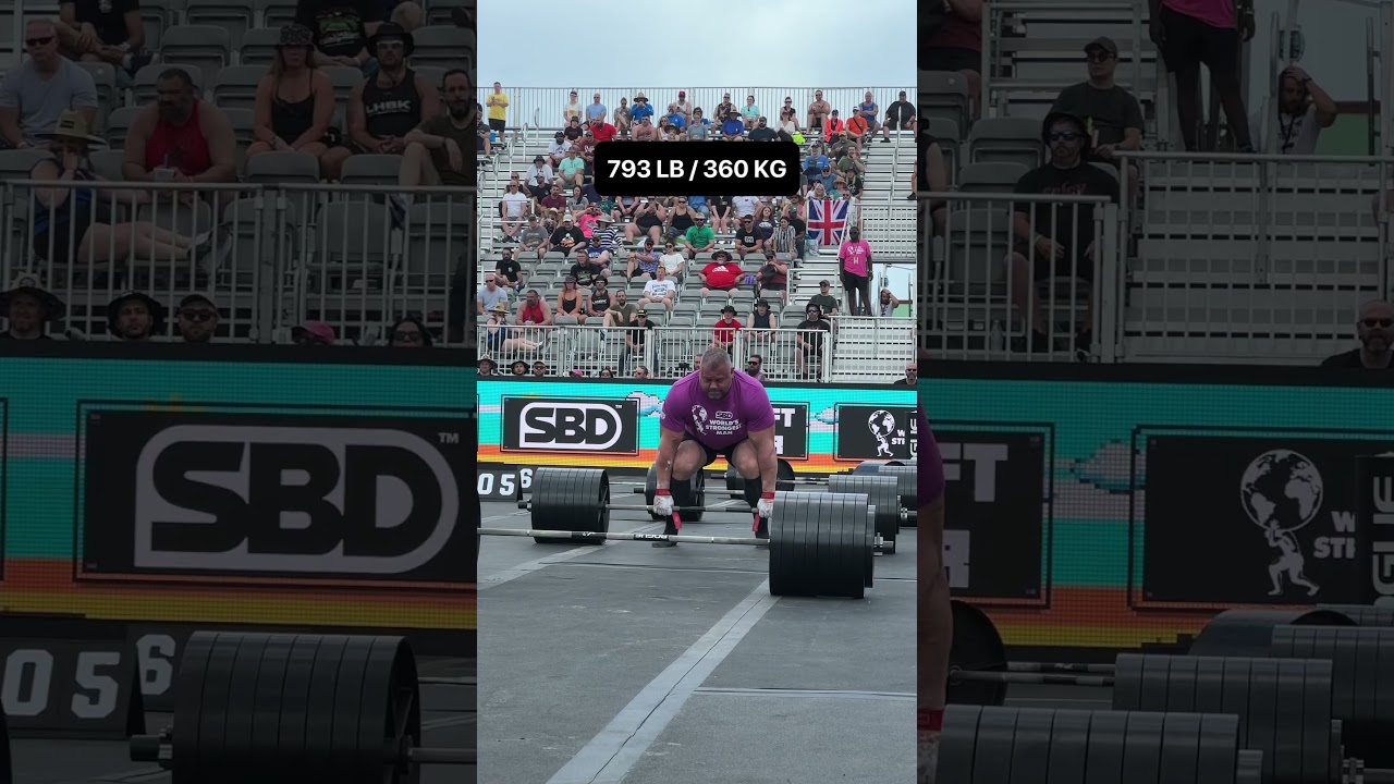 Rauno Heinla putting on a masterclass in the Deadlift Ladder ✍️#WSM2024| World's Strongest Man