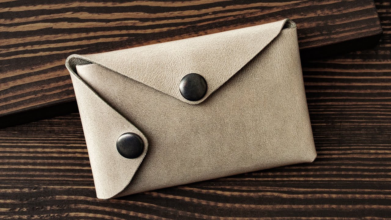 Unusual seamless wallet made of genuine leather