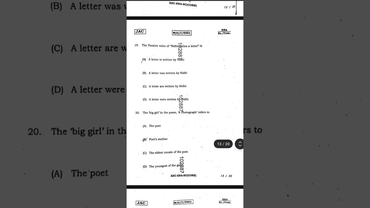 jac class 11 important paper 2026#jac#class11