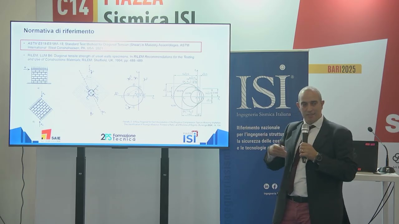 Consolidamento di strutture in muratura con la tecnica dell'intonaco armato CRM - Piazza ISI - SAIE
