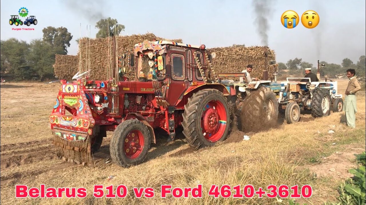 Tractor Tochan | Belarus 510 vs Ford 4610+Ford 3610 | Punjab Tractors