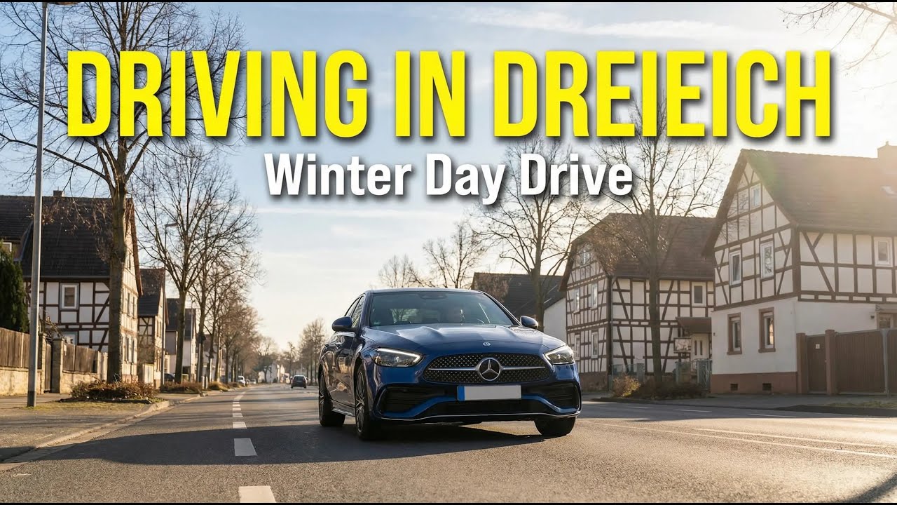 Day Drive Through Dreieich, Kreis Offenbach, Germany | Front View POV 🚗🌤️🛣️