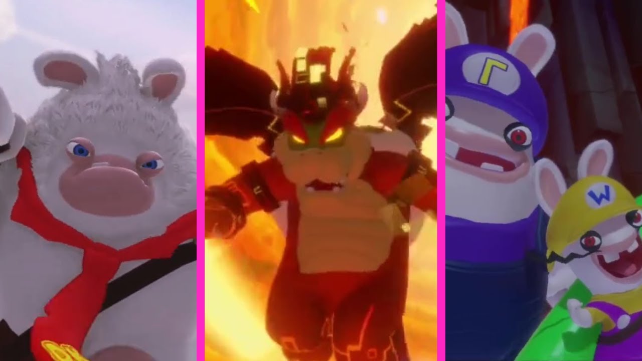 All Boss Fights & Endings | Mario + Rabbids Kingdom Battle & Donkey Kong Adventure