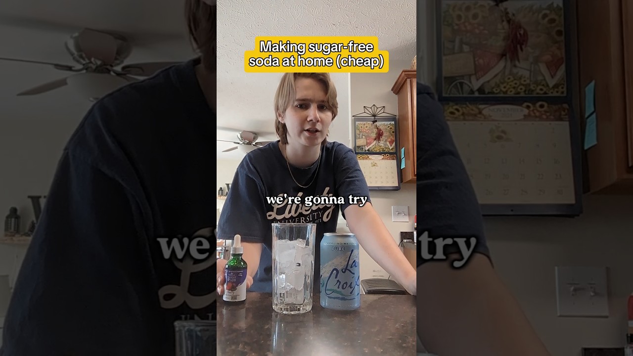 Just made sugar free soda AT HOME #fypviral #fypシ゚ #asmrsounds #viral #tiktok #recipe #soda