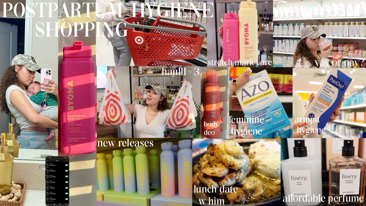 POSTPARTUM HYGIENE SHOPPING: armpit odor control +probiotics +smell goods +stretch mark serum +etc.