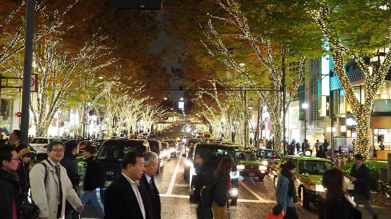 TOKYO【Christmas Lights】OMOTESANDO 2018 [after the rain]. #4K #表参道イルミネーション