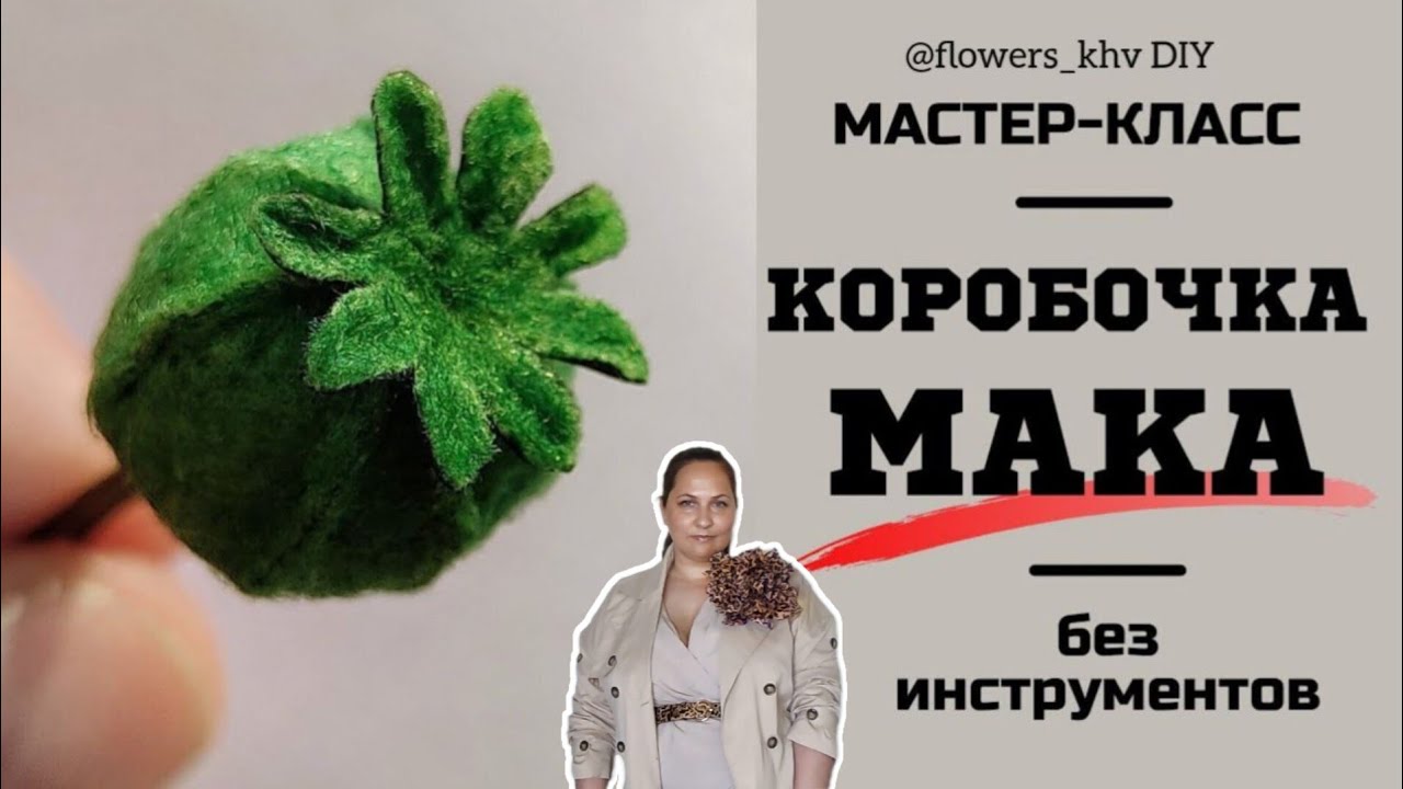 Как сделать коробочку мака. Коробочка мака для броши. DIY Handmade Boll Poppy