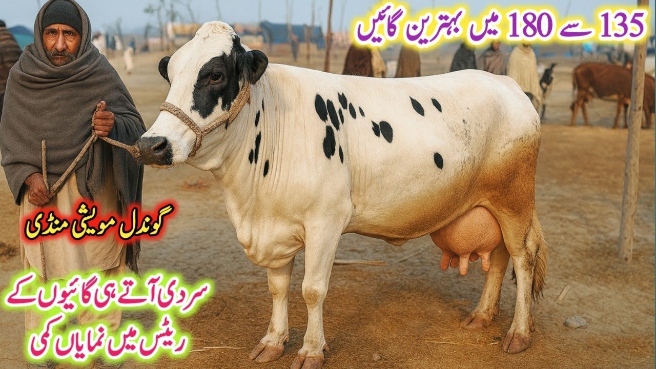 Gondal Mandi latest update 04Dec2025!HF and jersey cows for sale!Sahiwal cow sale in Punjab!#cow