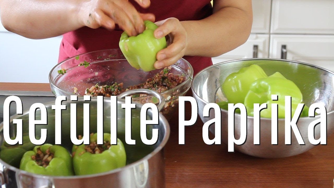 Gefüllte Paprika mit Hackfleisch - nach türkischer Art - leicht und gesund - Canans Rezepte