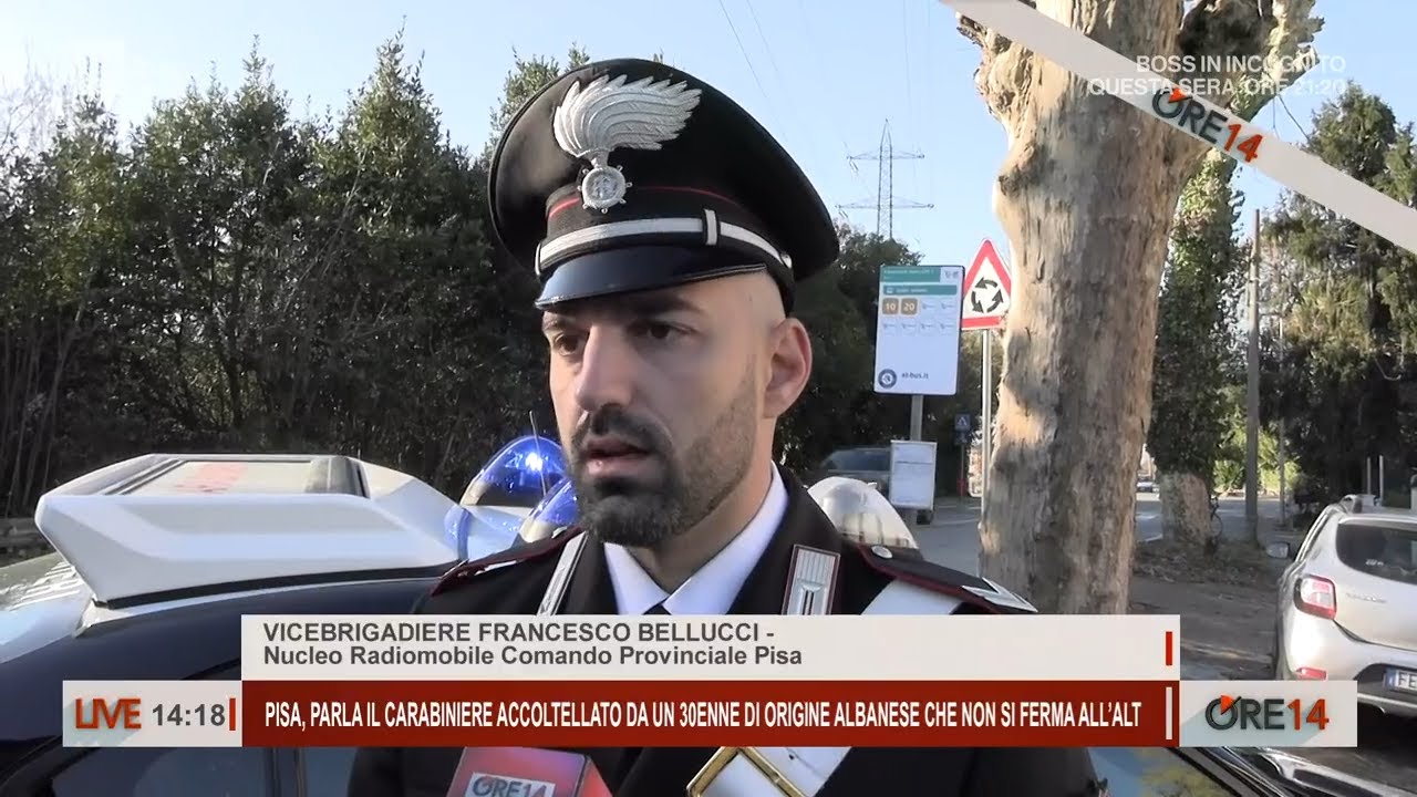 Pisa, parla il carabiniere accoltellato da un uomo che non si ferma all'alt - Ore 14 del 13/01/2025
