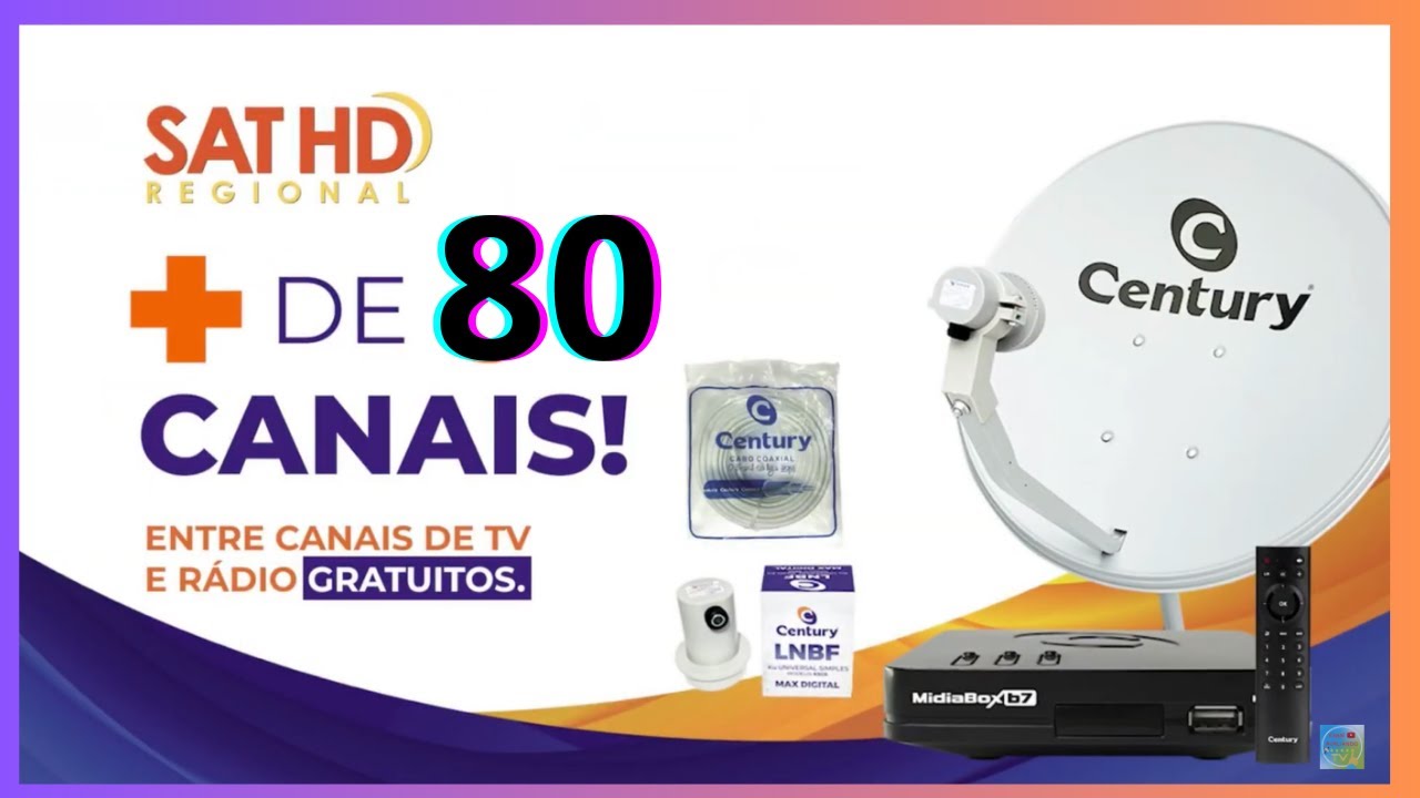 Receptor Century Midiabox B7 | Nova Parabólica Livre De Assinatura Pra Sempre
