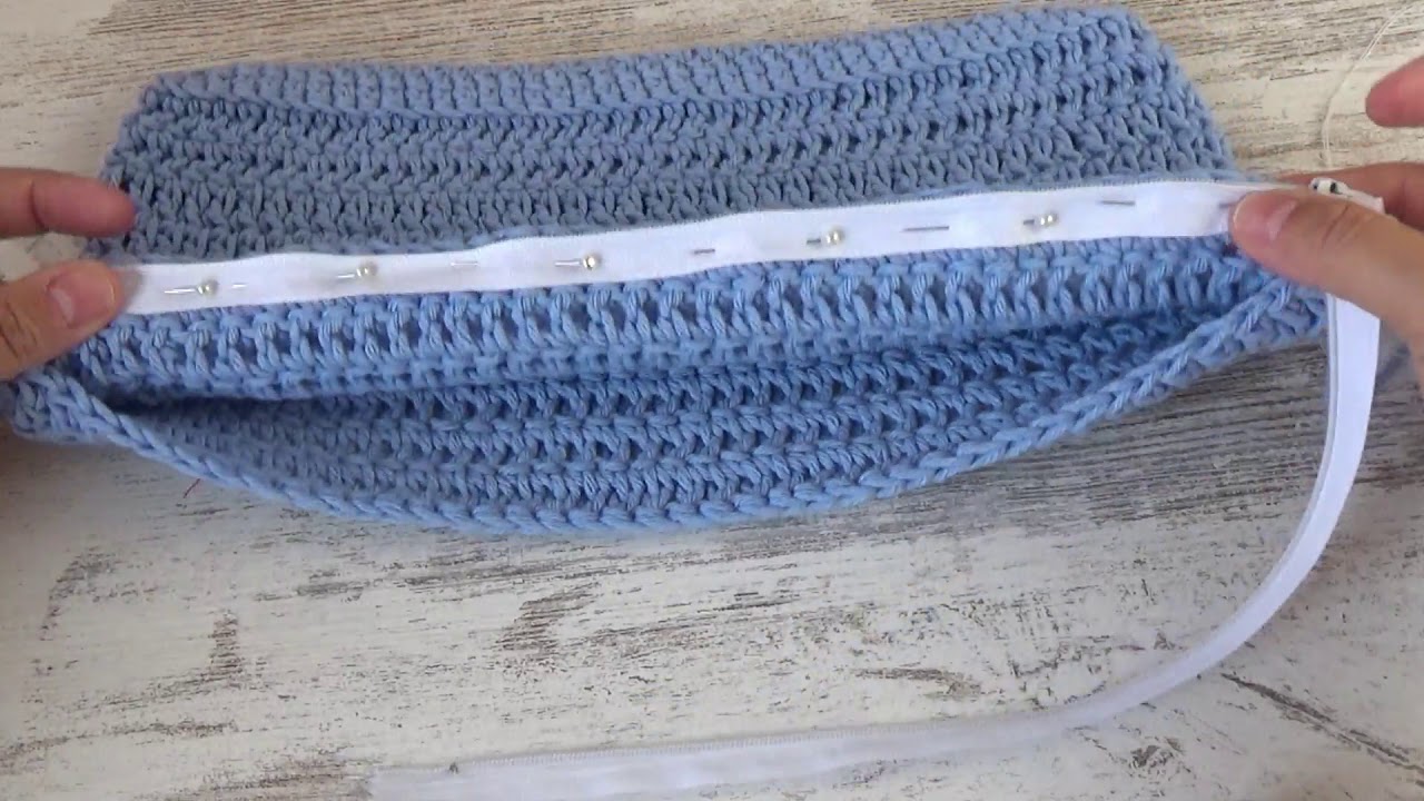 Como poner una cremallera a un bolso de trapillo | trucos de crochet