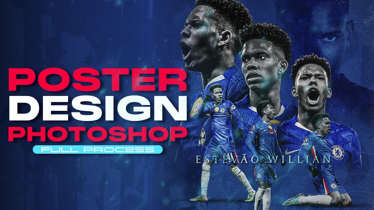 Tutorial Photoshop: Diseño Flyer Estêvão Willian (Chelsea) + PSD