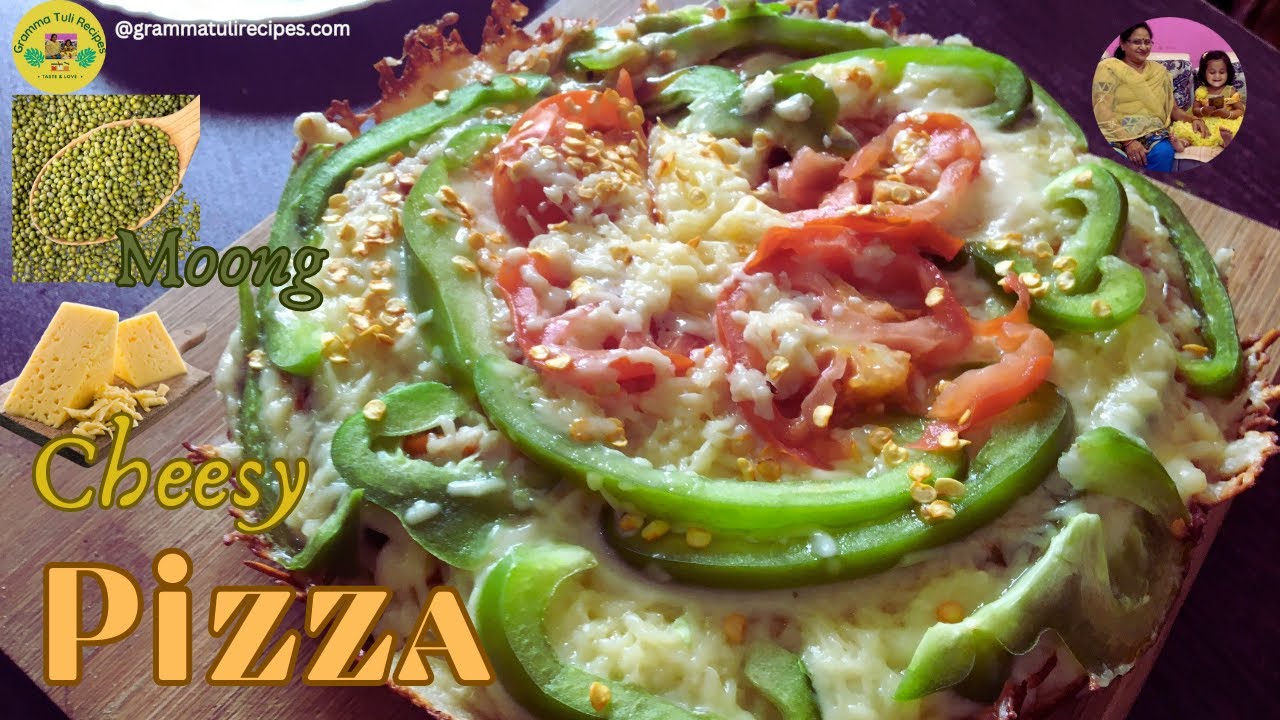 Cheesy Moong Pizza |Kids Special | Healthy Snack Recipe | Gramma Tuli Recipes