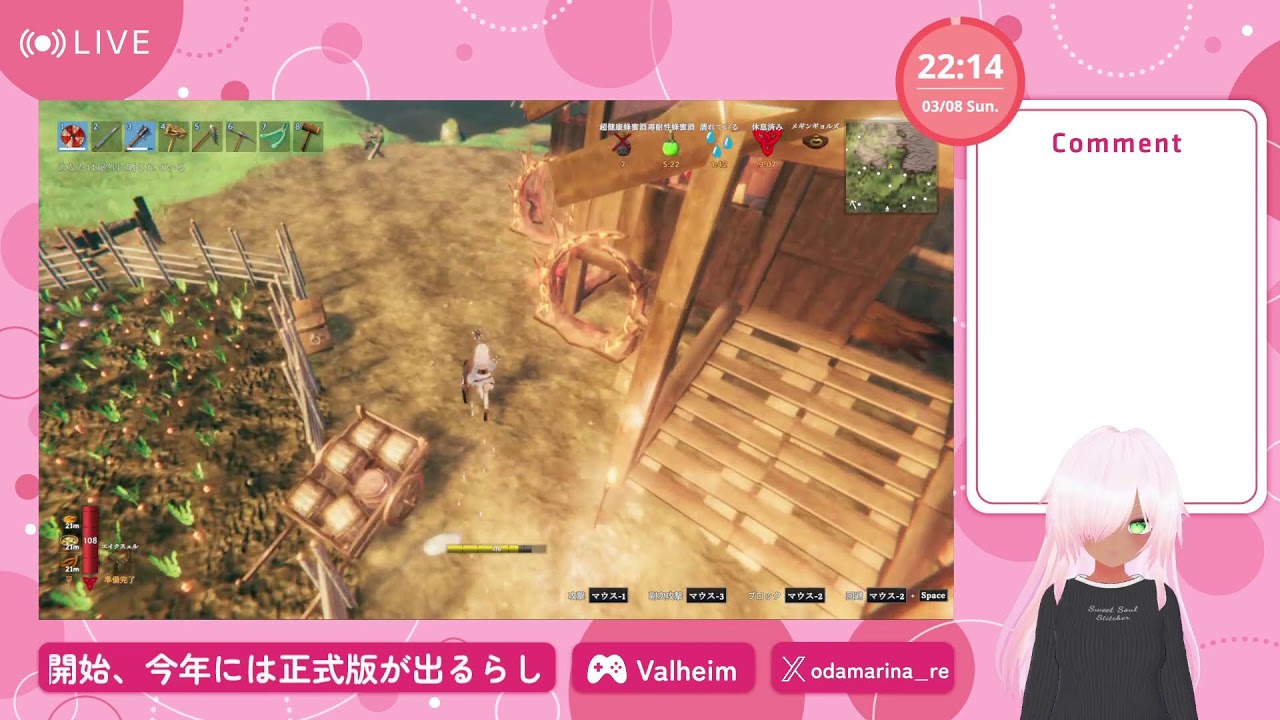 【Valheim】鉱石運びと大骨討伐