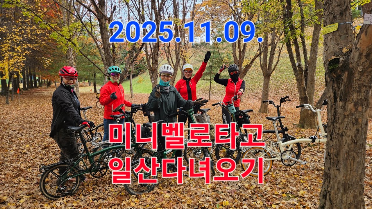 미니벨로 타고 일산 다녀오기(미니벨로 라이딩클럽) 2025.11.09.