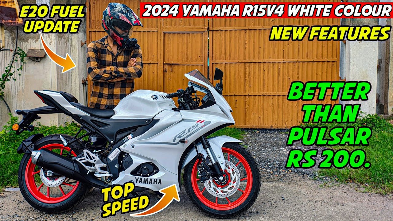 2024 Yamaha r15v4 White colour Edition Review || Looks Great 🔥 - Better Than Pulsar Rs200..