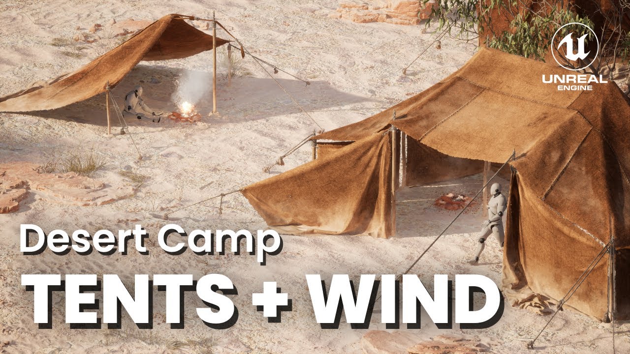 Desert Camp. Tents.  Showcase [Unreal Engine 4 & 5]