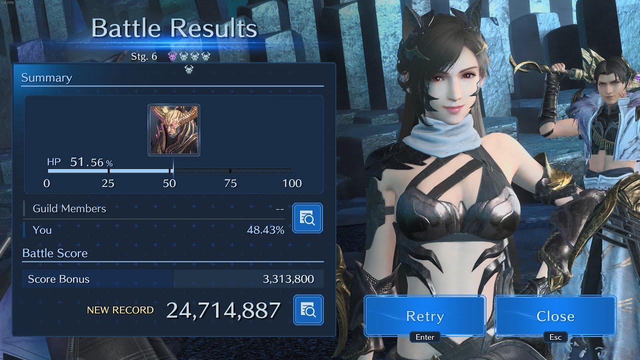 Guild Battle 9 Stage 6 (48.43%) | FF7 Ever Crisis