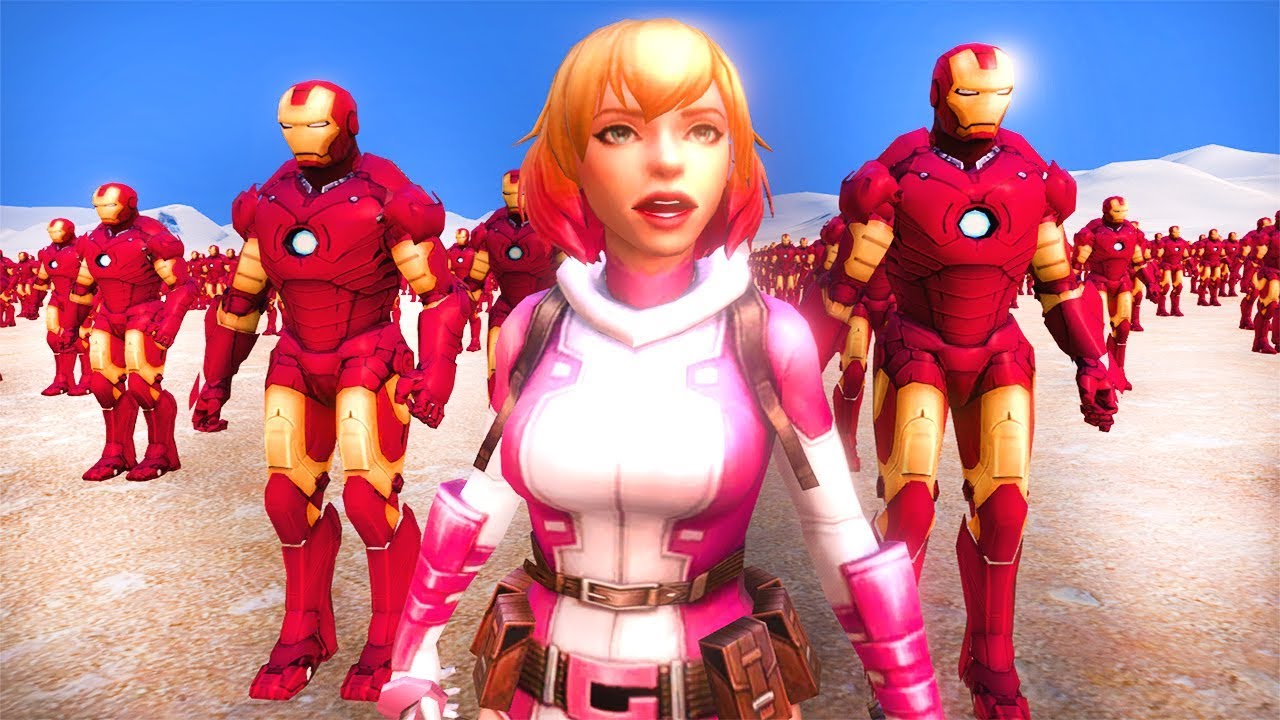 1000 GWENPOOL VS 1000 IRON MAN 😱 - Süper Kahraman Kapışmaları