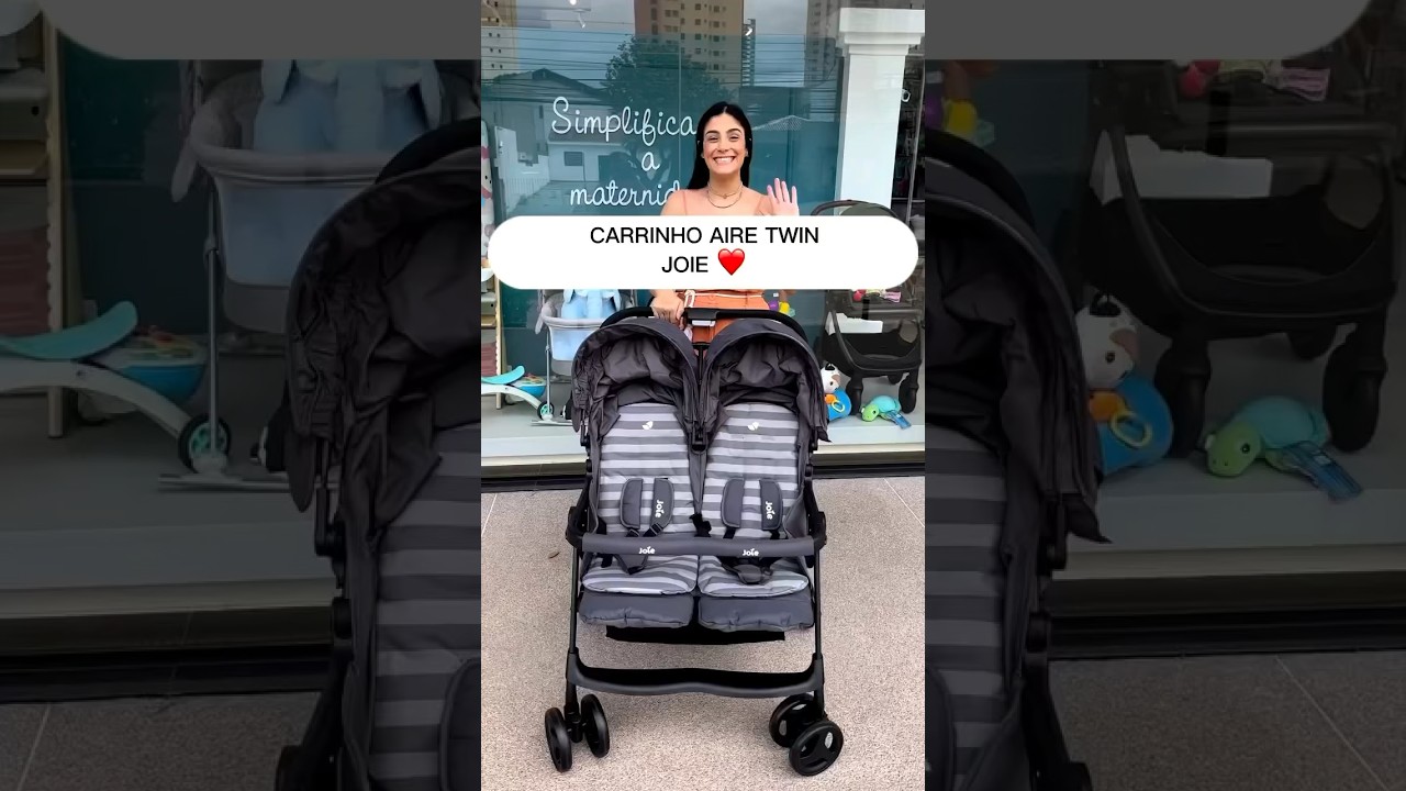 O carrinho AIRE TWIN da JOIE tr&aacute;s uma proposta de um compacto para os g&ecirc;meos 👯&zwj;♂️ #baby #g&ecirc;meos