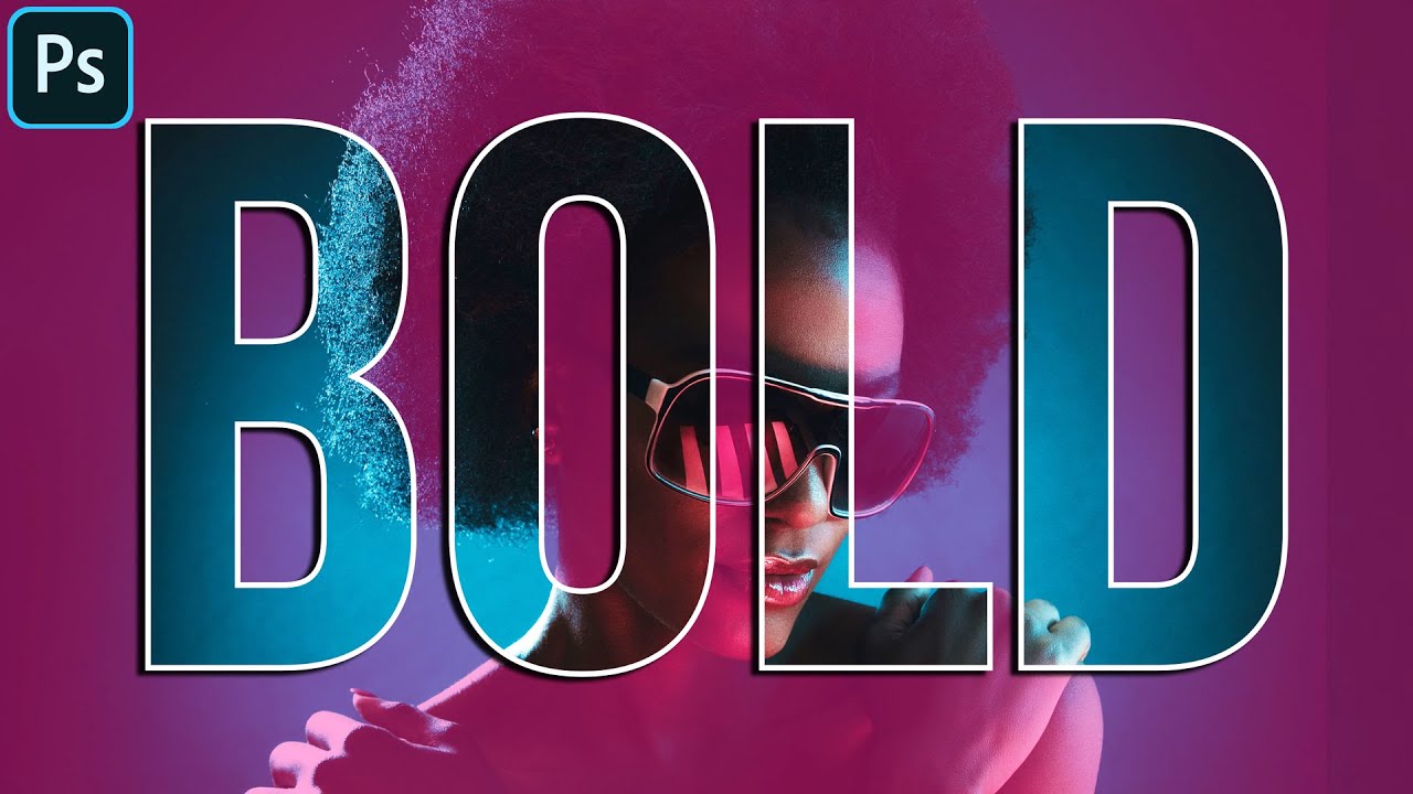 Transparent Text Effect with Outline in Photoshop 2020